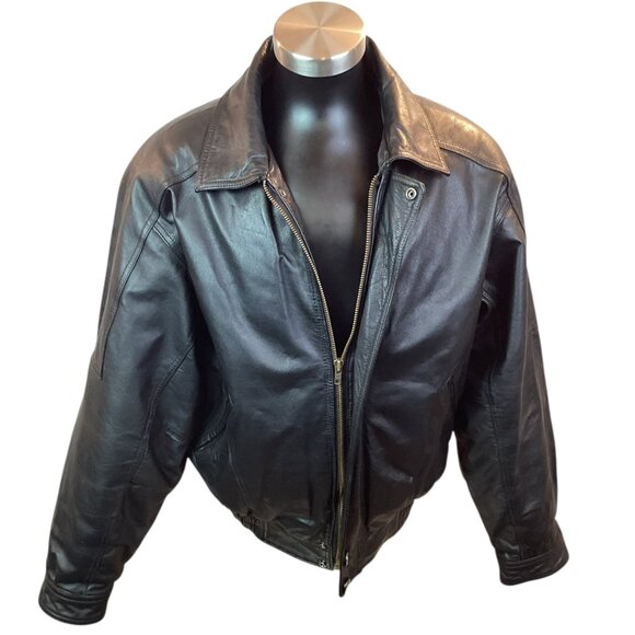 Wilsons Leather Thinsulate Liner Mens Medium Leather Jacket Black - Picture 5 of 16